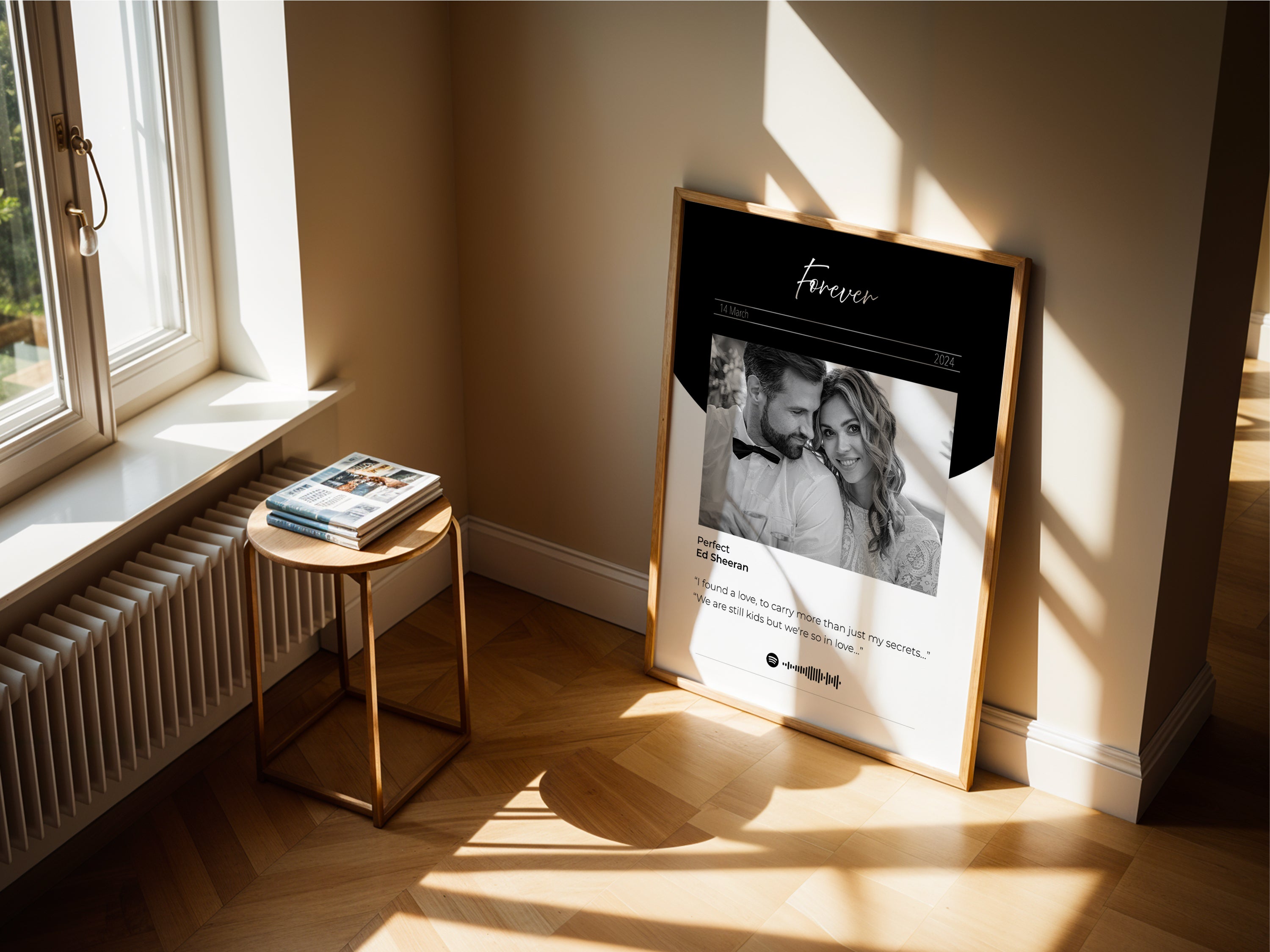 Foto mit individuellem Songtext
