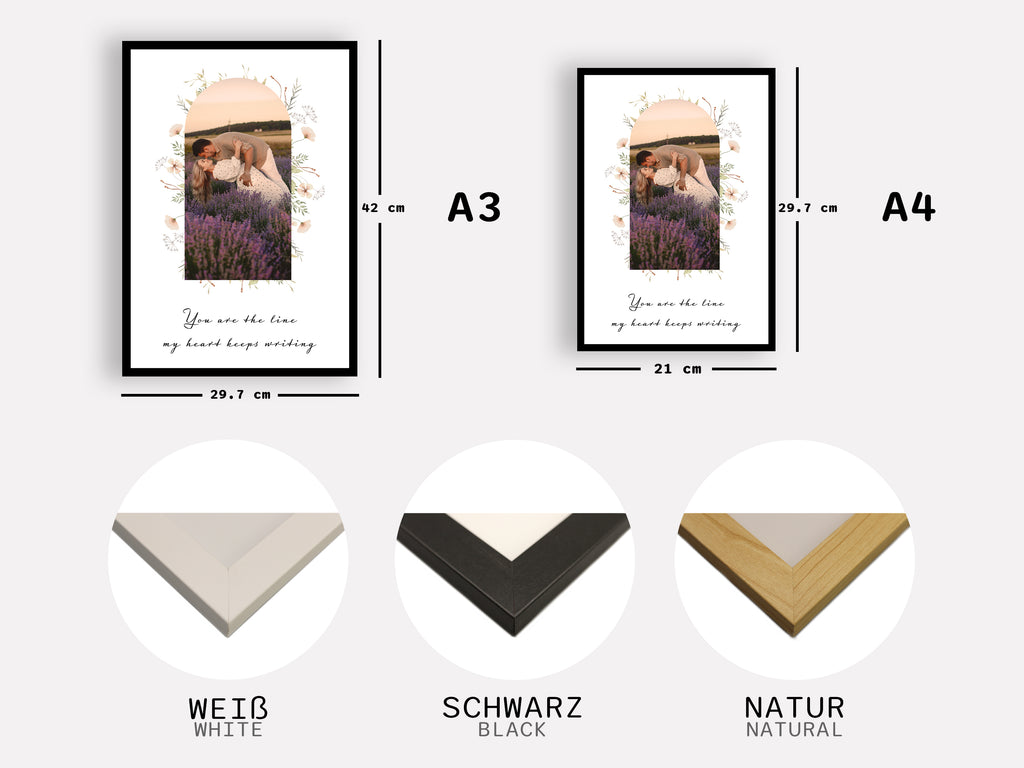 Türposter mit Paarfoto