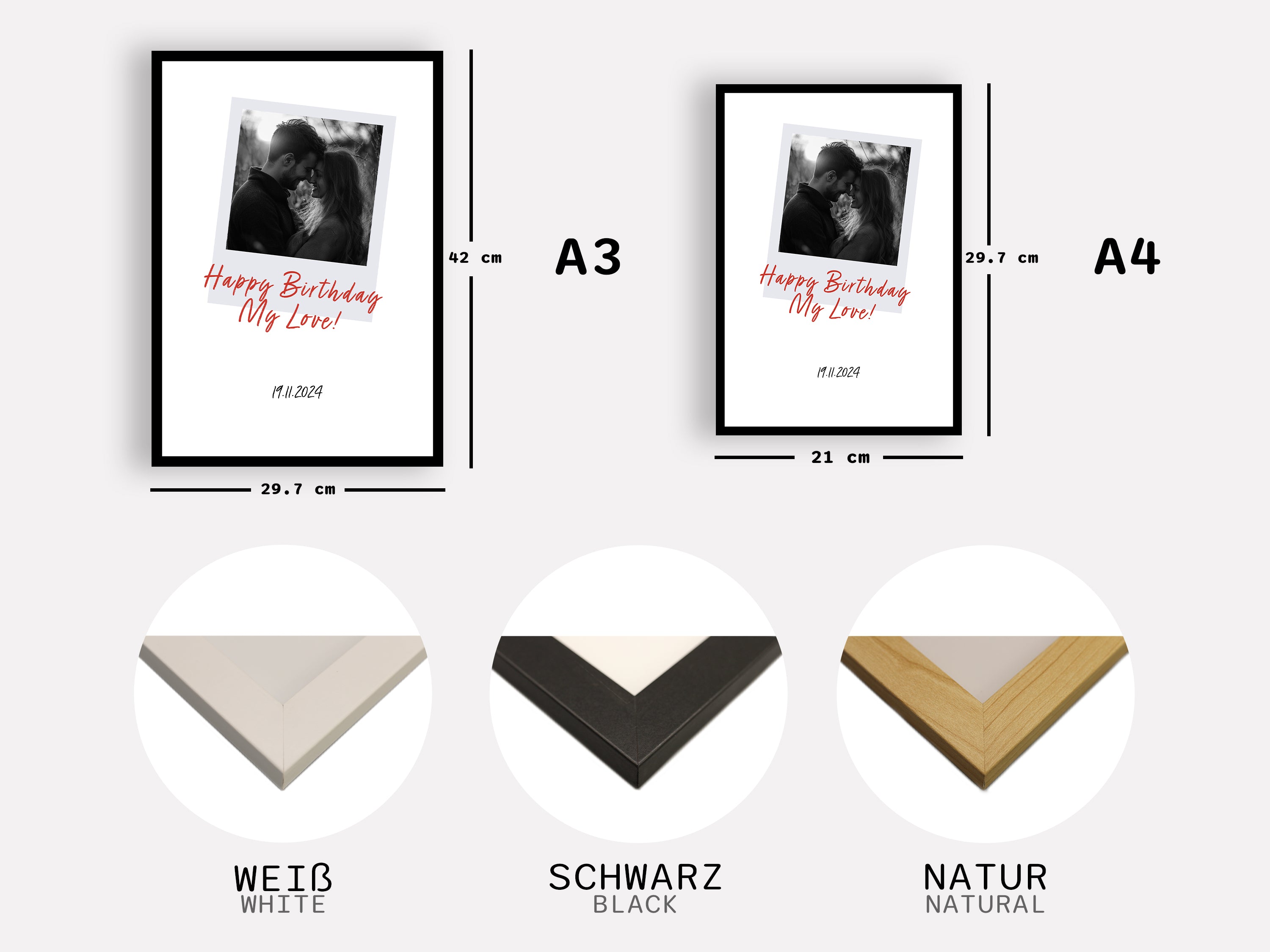 Poster mit Liebeszitat