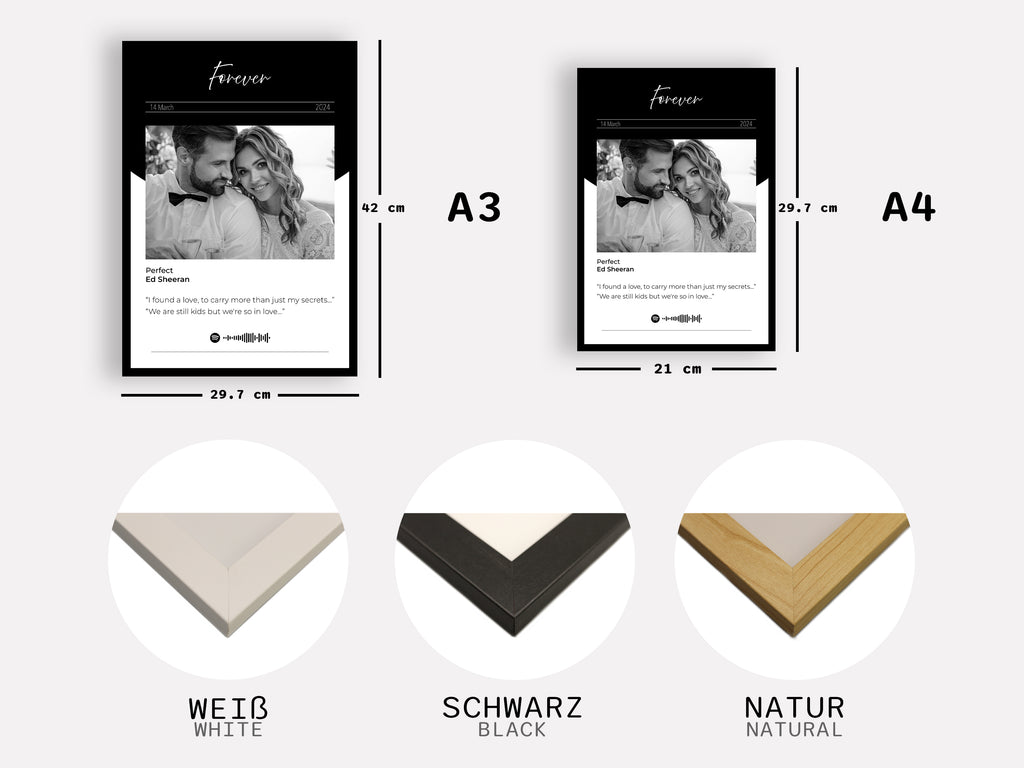 Foto mit individuellem Songtext