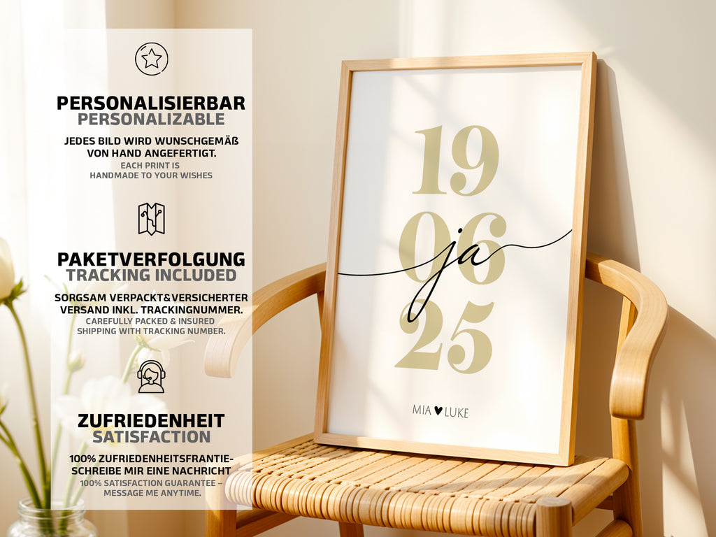 „Ja“ Datum Poster