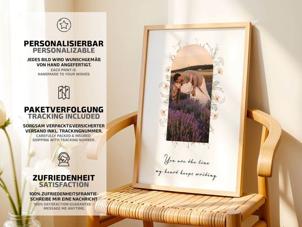 Türposter mit Paarfoto