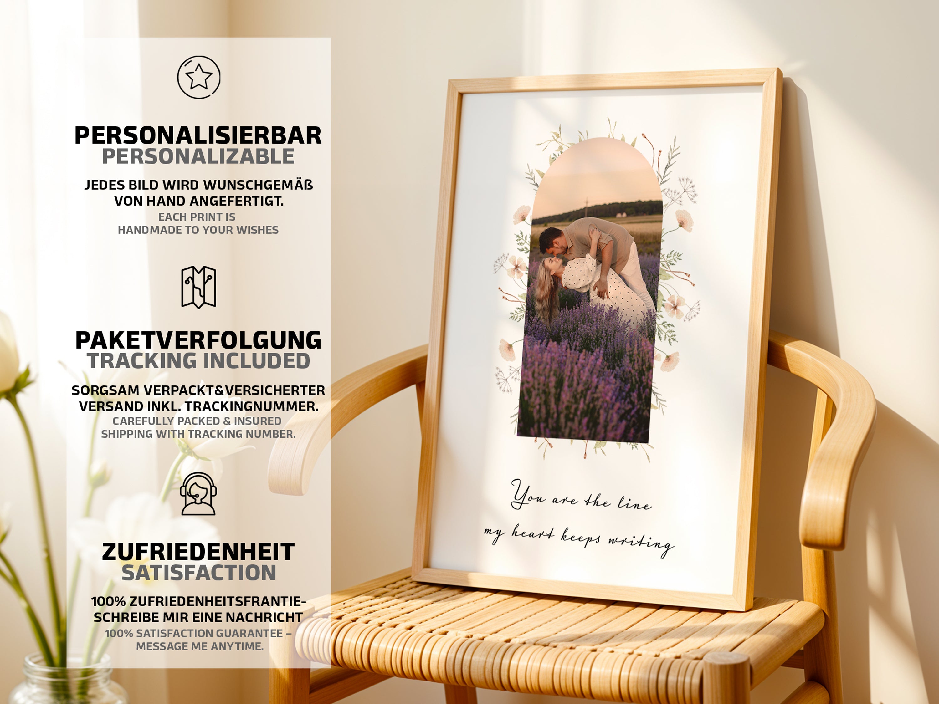 Türposter mit Paarfoto