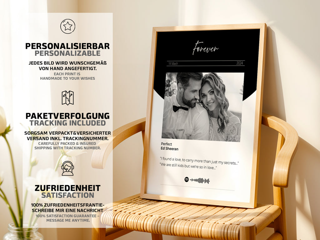 Foto mit individuellem Songtext