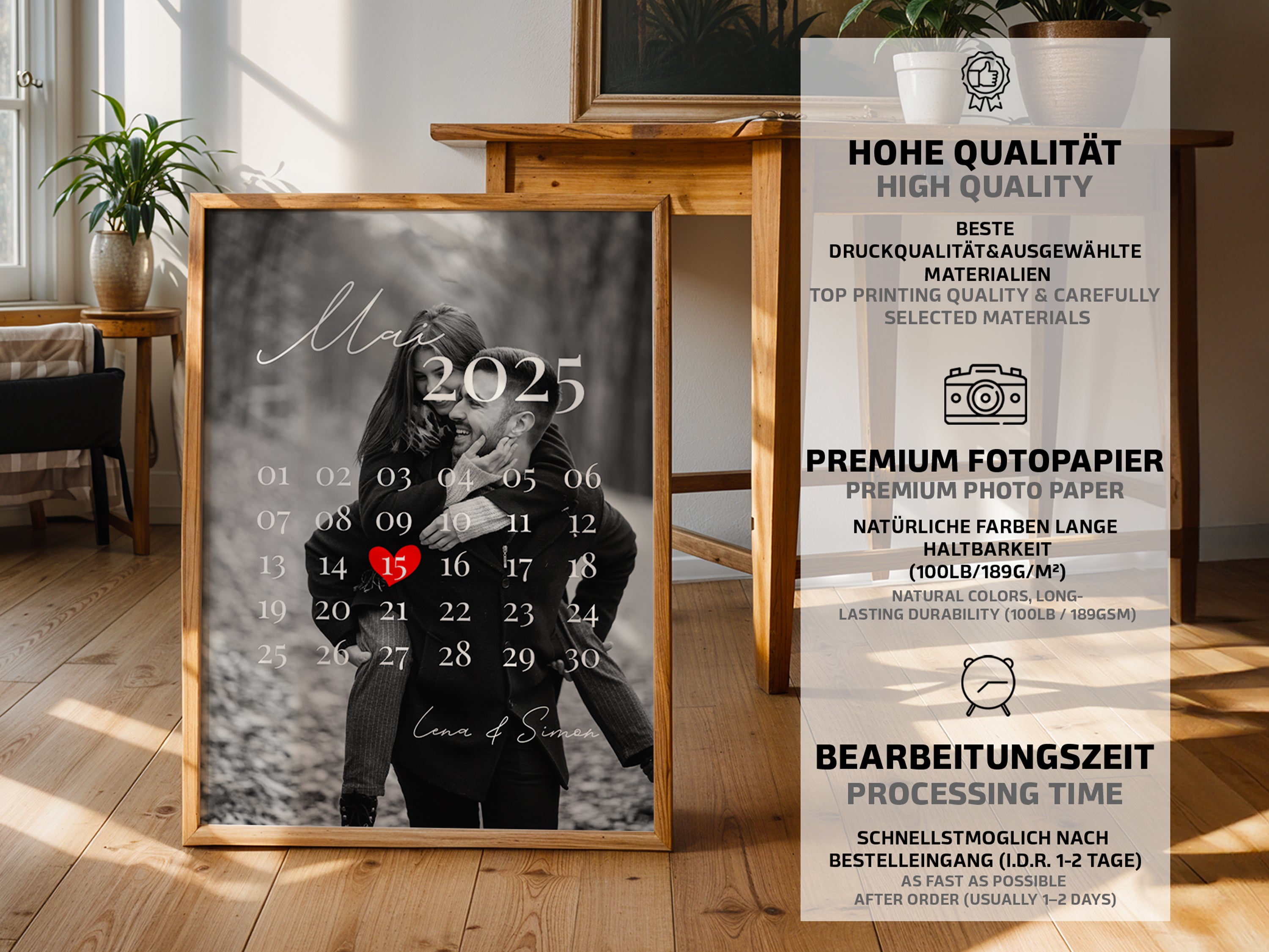 Fotokalender mit Highlight | Datum