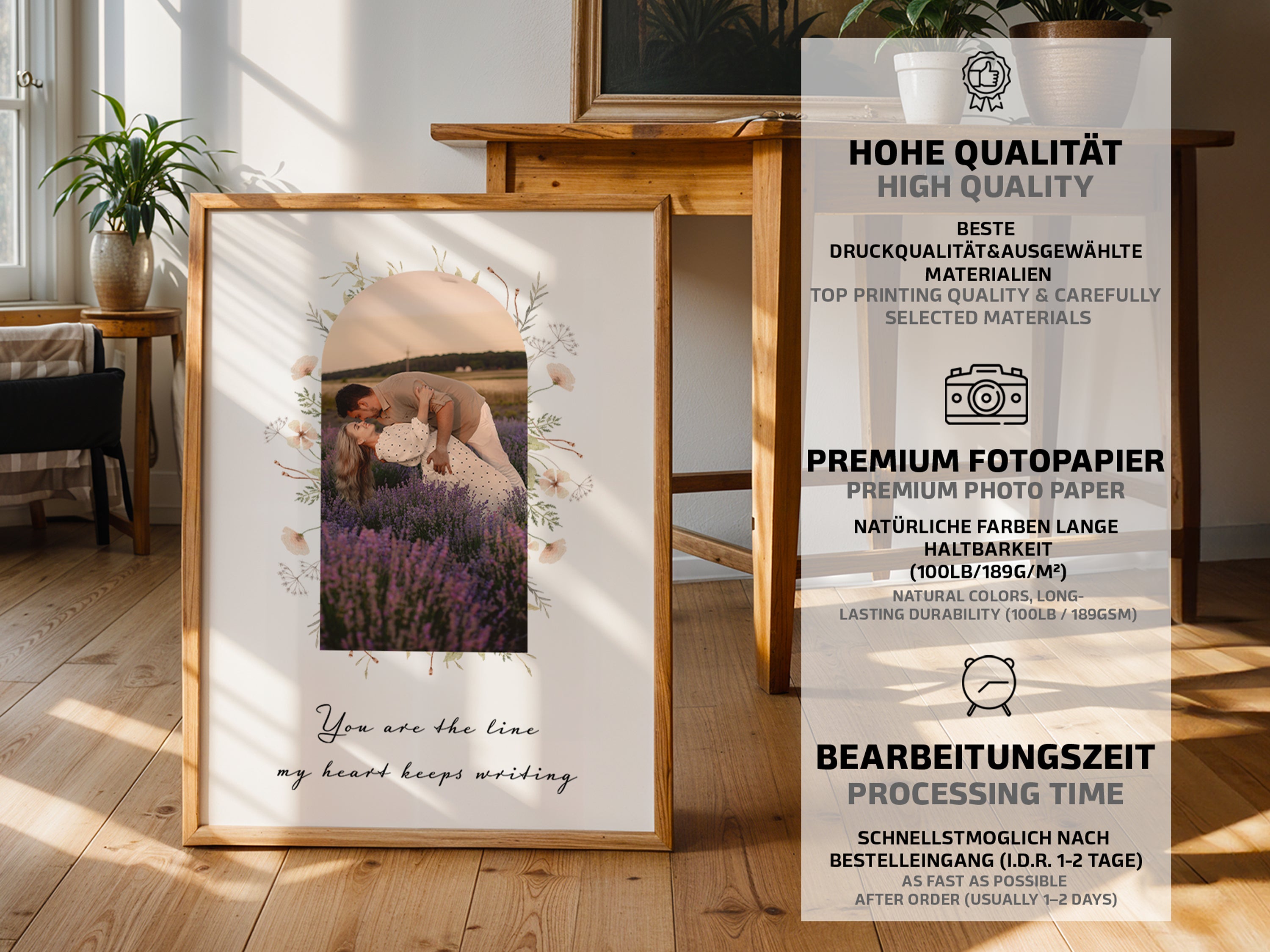 Türposter mit Paarfoto