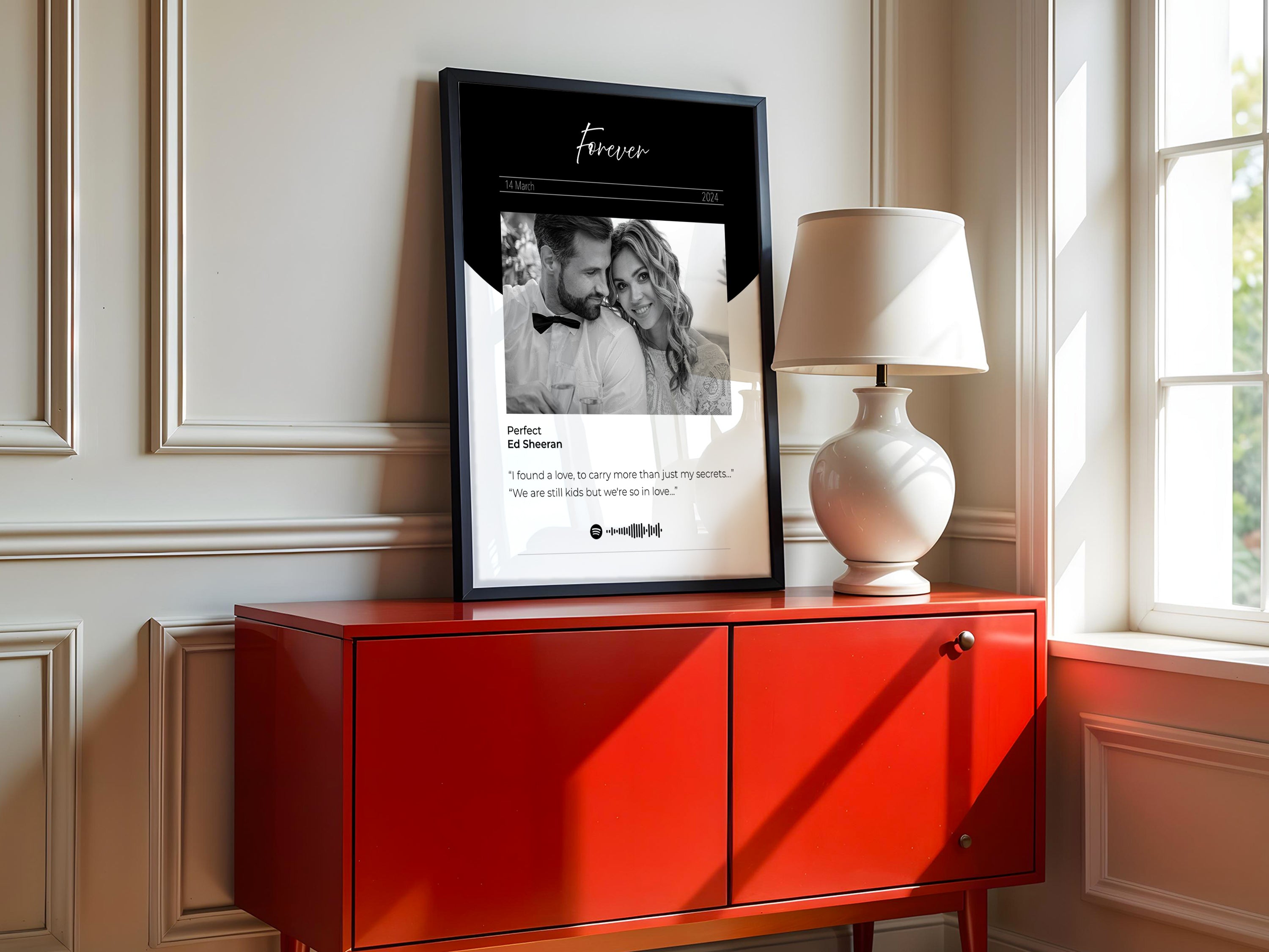 Foto mit individuellem Songtext