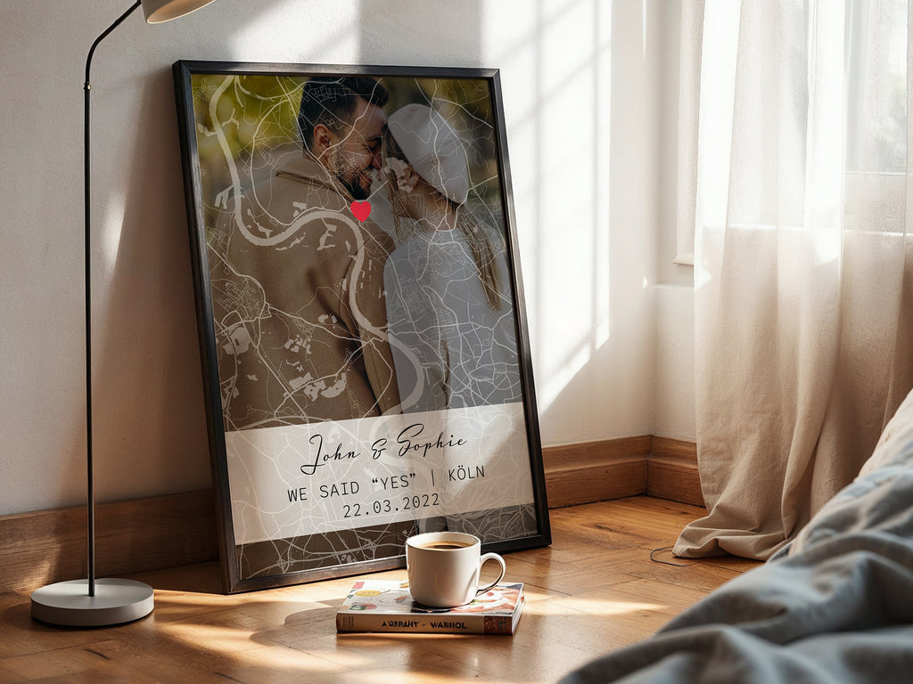 Paar-Kartenposter mit Foto