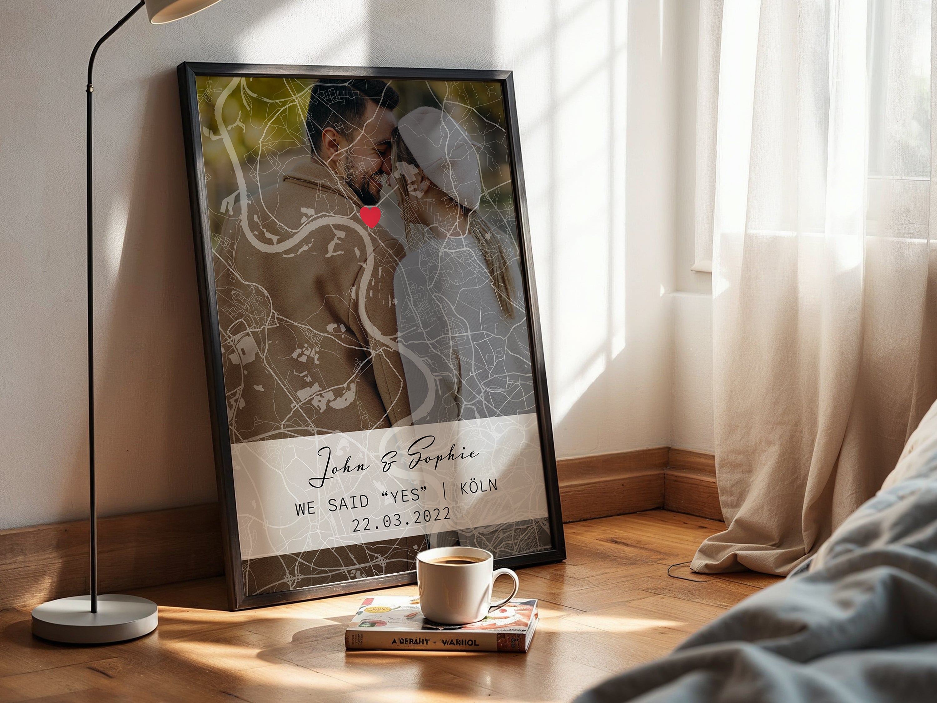 Paar-Kartenposter mit Foto