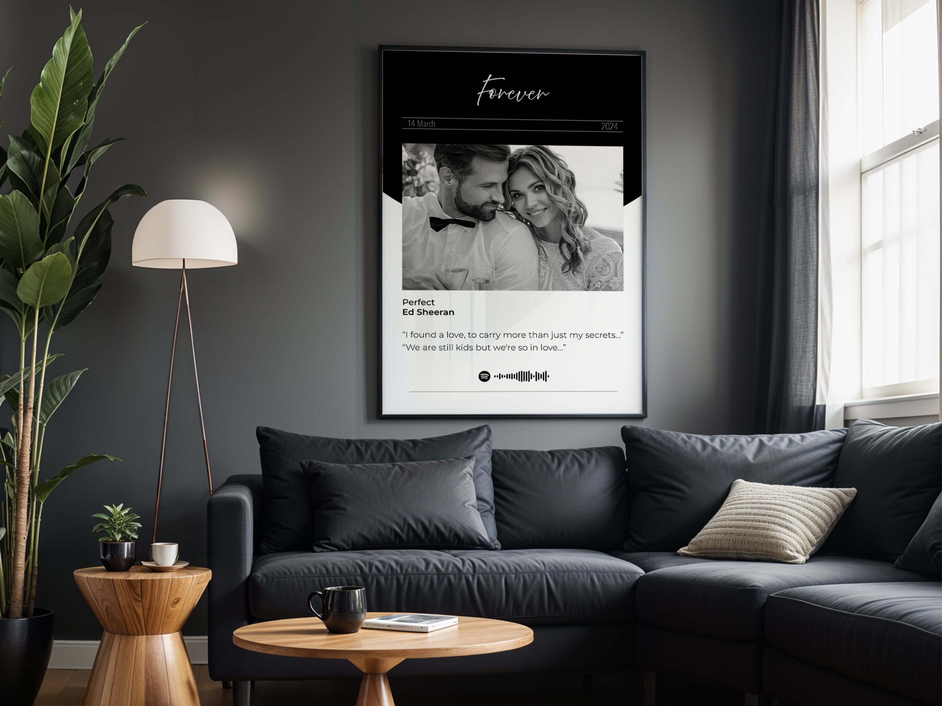 Foto mit individuellem Songtext
