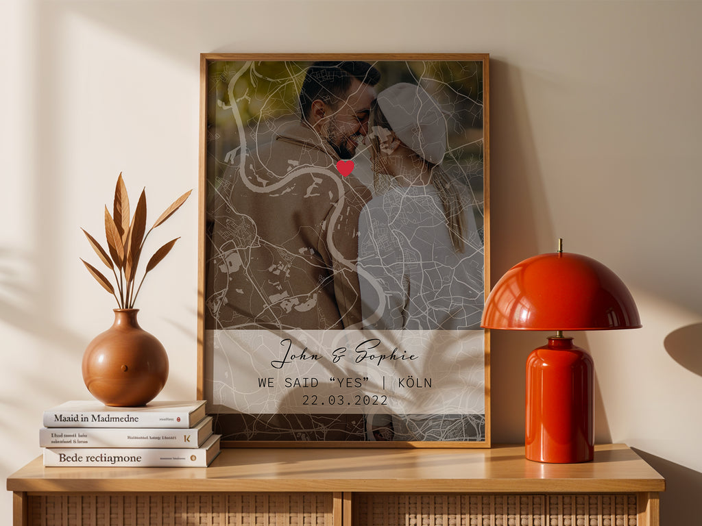 Paar-Kartenposter mit Foto